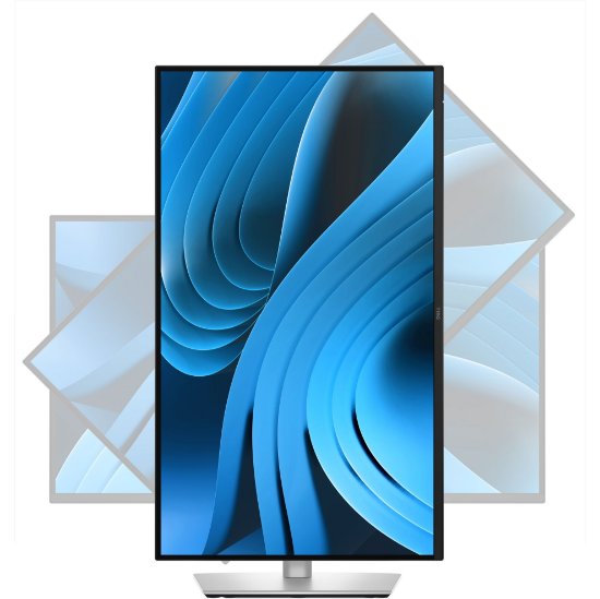 Dell P2725QE monitor, IPS, 27", 16:9, 3840x2160, 100Hz, pivot, USB-C, HDMI, 2x DisplayPort/Display port, USB