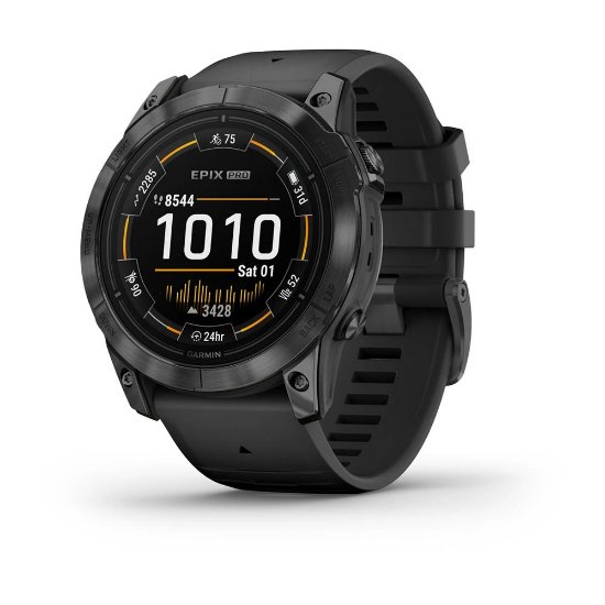 Garmin Epix Pro Gen2 51mm, Carbon Gray DLC Titanium with Black Band, pametni sat