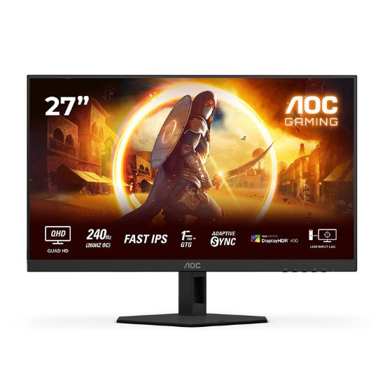 AOC Q27G4ZR monitor, IPS, 27", 16:9, 2560x1440, 240Hz, pivot, HDMI, Display port, USB