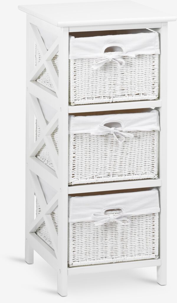 Komoda OURE 3 košare bijela