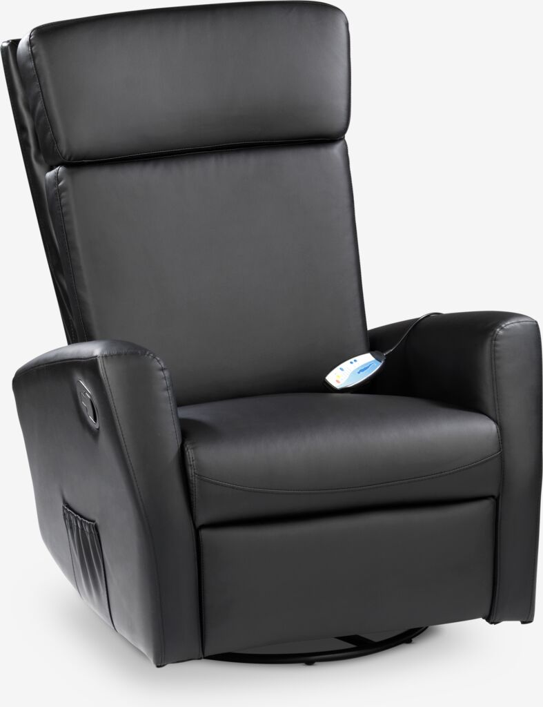 Masažna fotelja VADUM crna umjetna koža