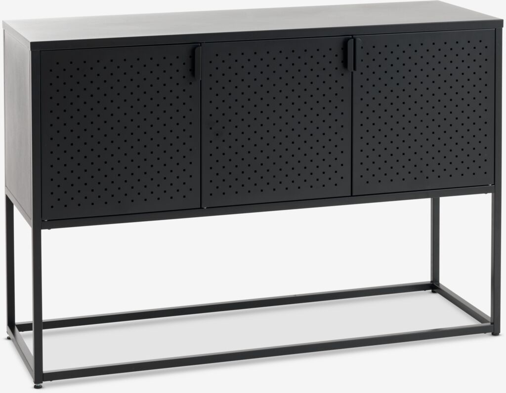 Komoda VIRUM 3 vrata crna