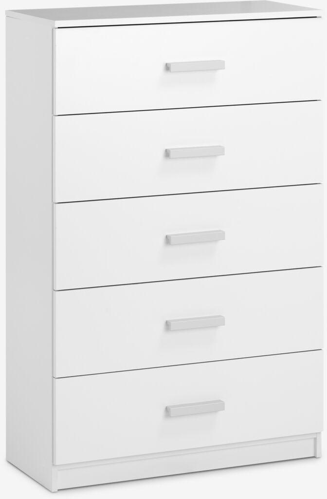 Komoda TAPDRUP 5 ladica široka bijela