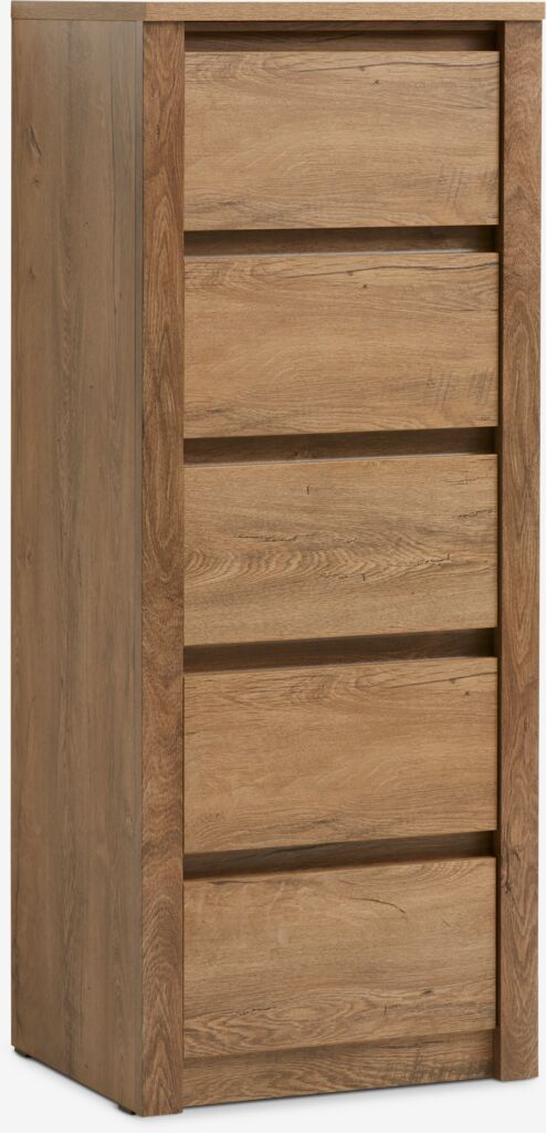 Komoda VEDDE 5 ladica divlji tamni hrast boja