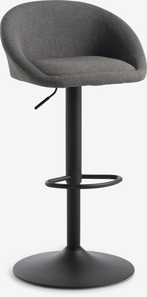 Barska stolica TAULOV siva tkanina/crna