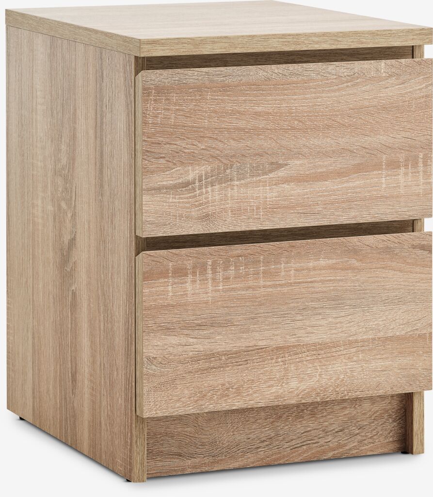 Noćni ormarić LIMFJORDEN 2 ladice svijetli hrast boja