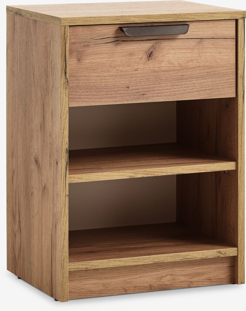 Noćni ormarić JENSLEV 1 ladica divlji natur hrast boja