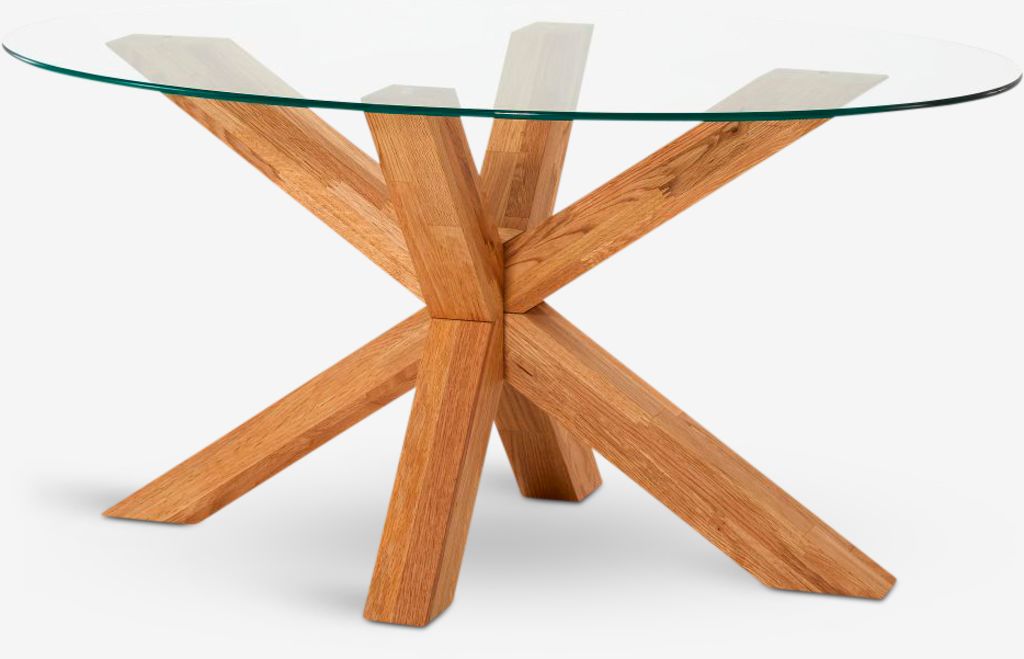 Stolić AGERBY 60x100 staklo/natur hrast