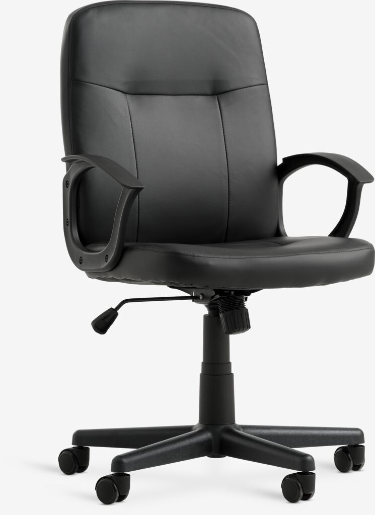 Uredska stolica NIMTOFTE crna umjetna koža/crna