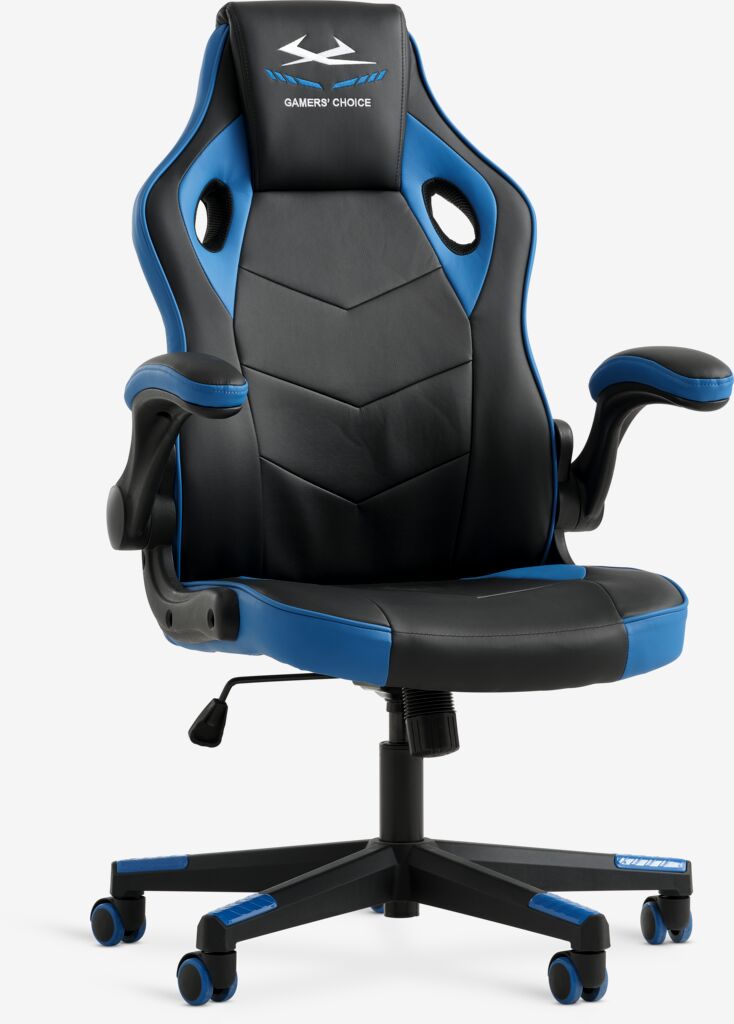 Gaming stolica VOJENS crna/plava umjetna koža/mreža