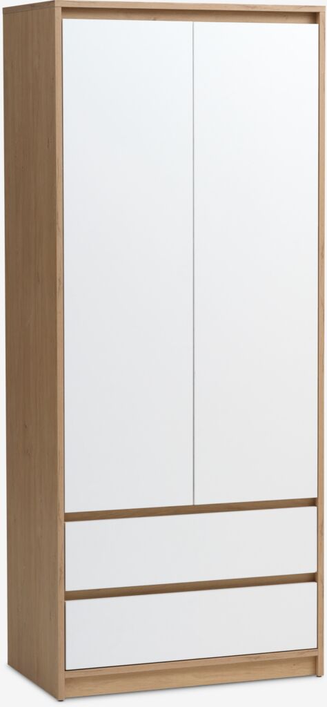 Ormar BILLUND 80x193 bijela/hrast