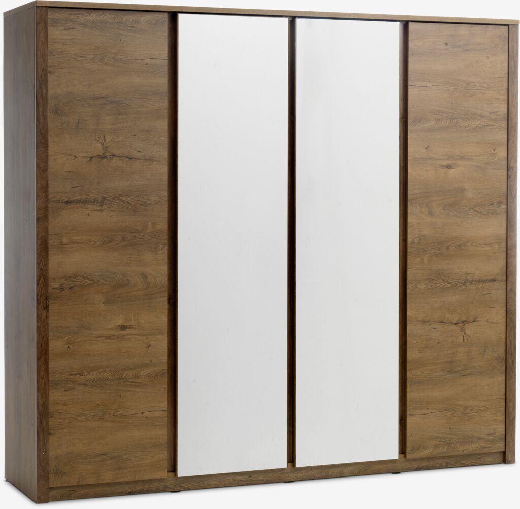 Ormar VEDDE 220x197 s ogledalom divlji tamni hrast boja