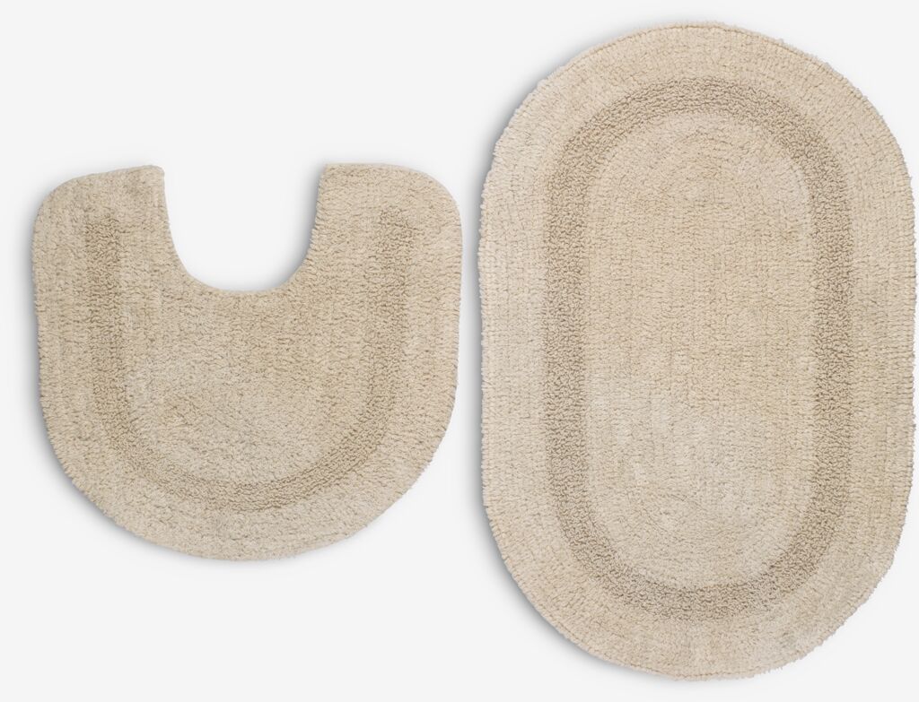 Set kupaonskih tepiha LERDALA 2 kom/set bež