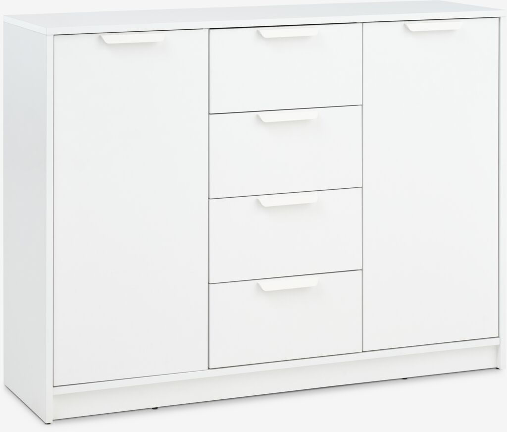 Komoda JENSLEV 2 vrata 4 ladice bijela