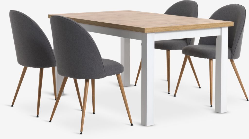 MARKSKEL D150/193 divlji natur hrast + 4 KOKKEDAL siva