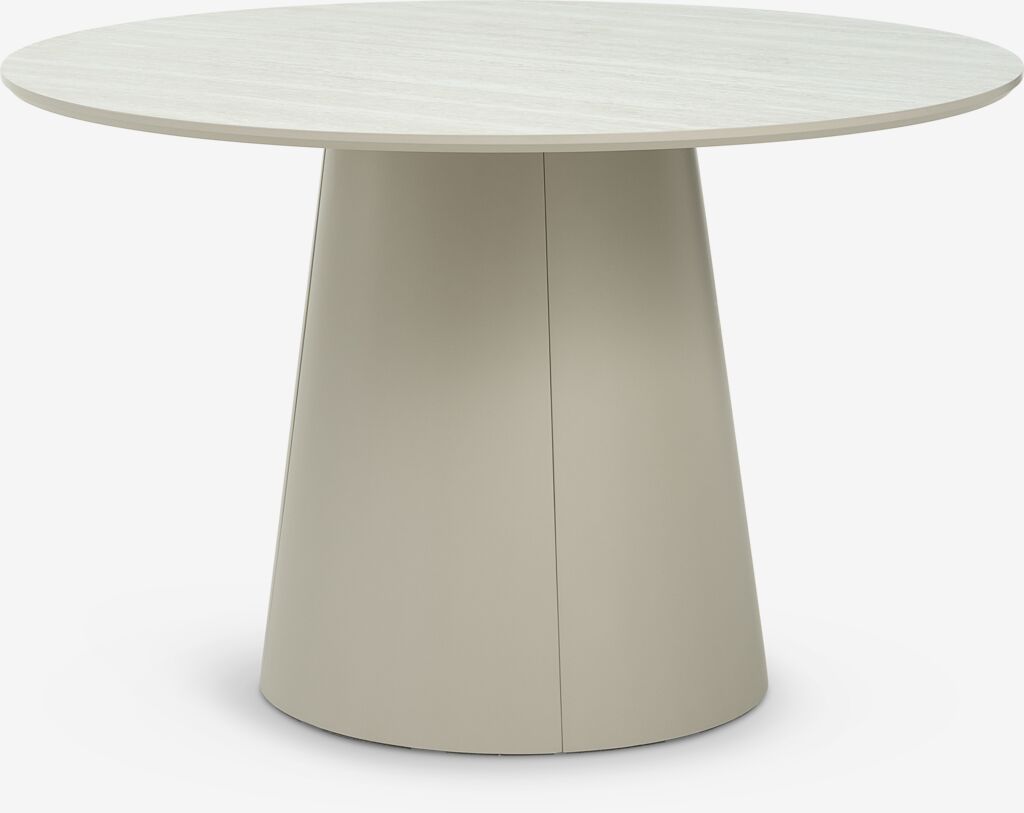 Blagovaonski stol KLIPLEV Ø120 travertin boja/bež