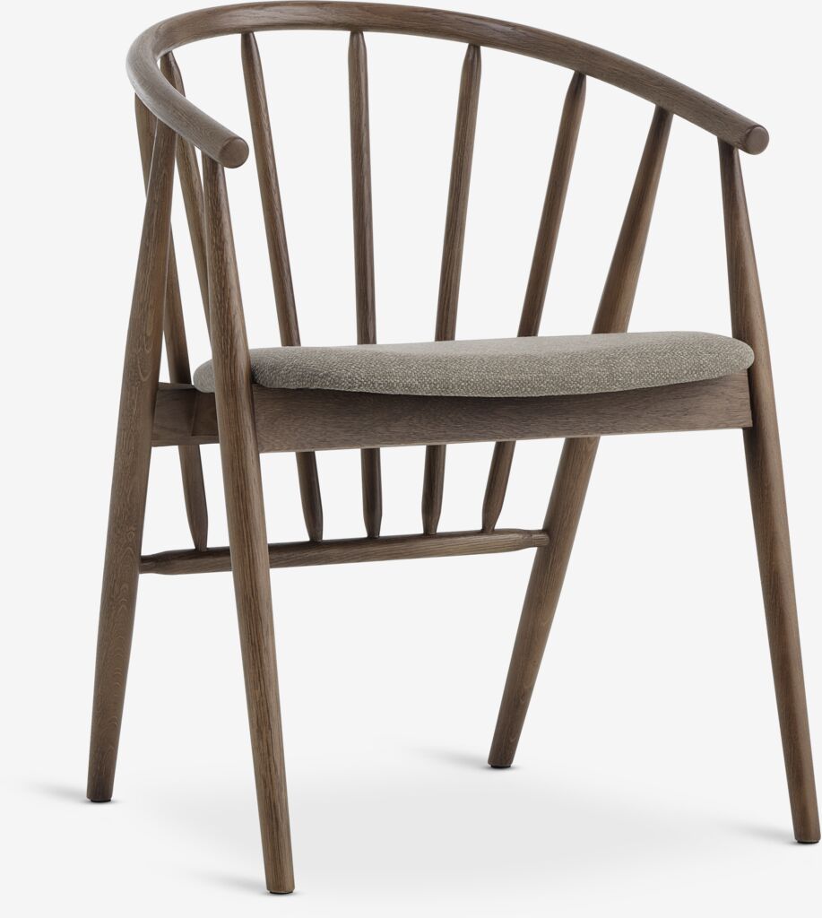 Blagovaonska stolica LYKSBORG tamni hrast/tamni pijesak tk.