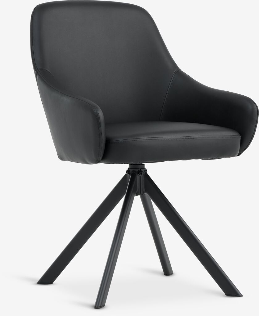 Blagovaonska stolica ROSTRUP okretna crna