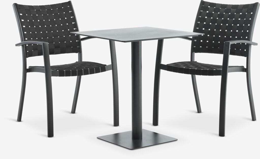 KAPPRUET D65 stol + 2 GLOMFJORD stolice crna