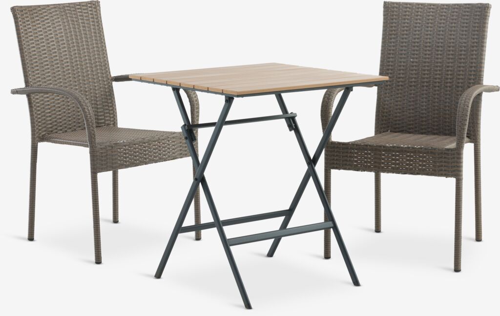 SANDVIKA D65 stol + 2 GUDHJEM stolice natur