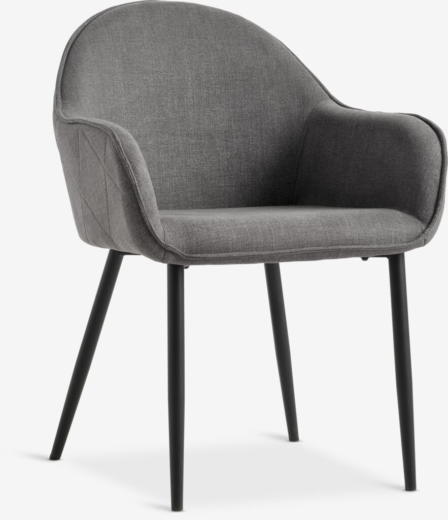 Blagovaonska stolica SABRO siva tkanina/crna