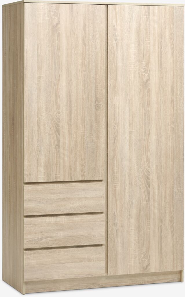 Ormar LIMFJORDEN 120x200 2 vrata 3 ladice svijetli hrast