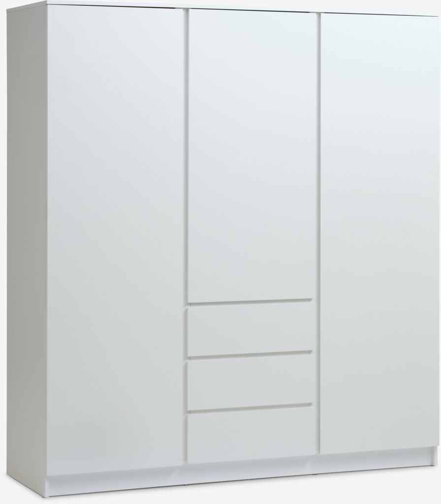 Ormar LIMFJORDEN 180x200 3 vrata 3 ladice bijela