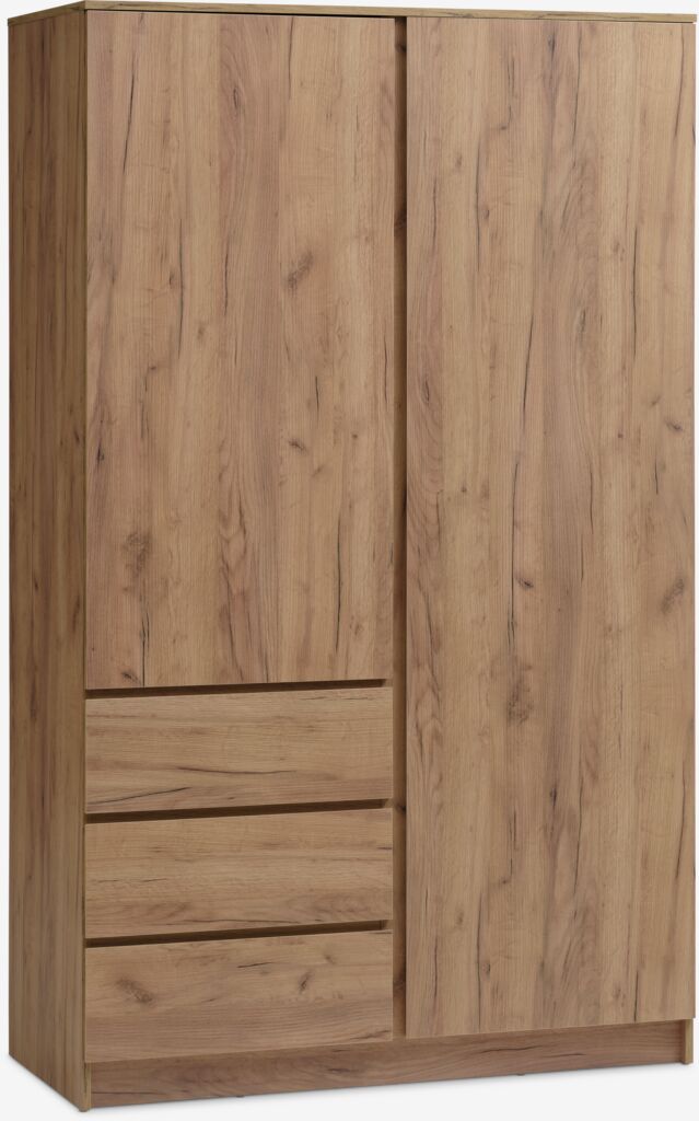 Ormar LIMFJORDEN 120x200 2 vrata 3 ladice natur hrast