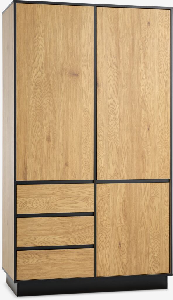 Ormar ODENSE 120x210 3 vrata 3 ladice topli hrast