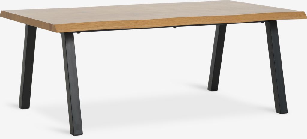 Stolić HALSKOV 70x120 natur hrast boja/crna