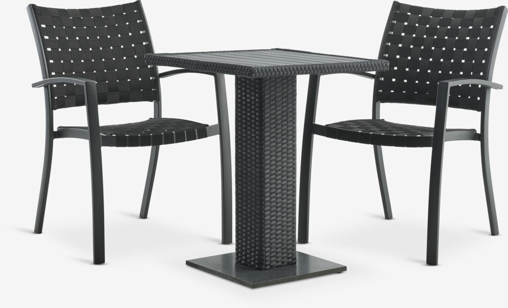 THY D60 stol + 2 GLOMFJORD stolice crna