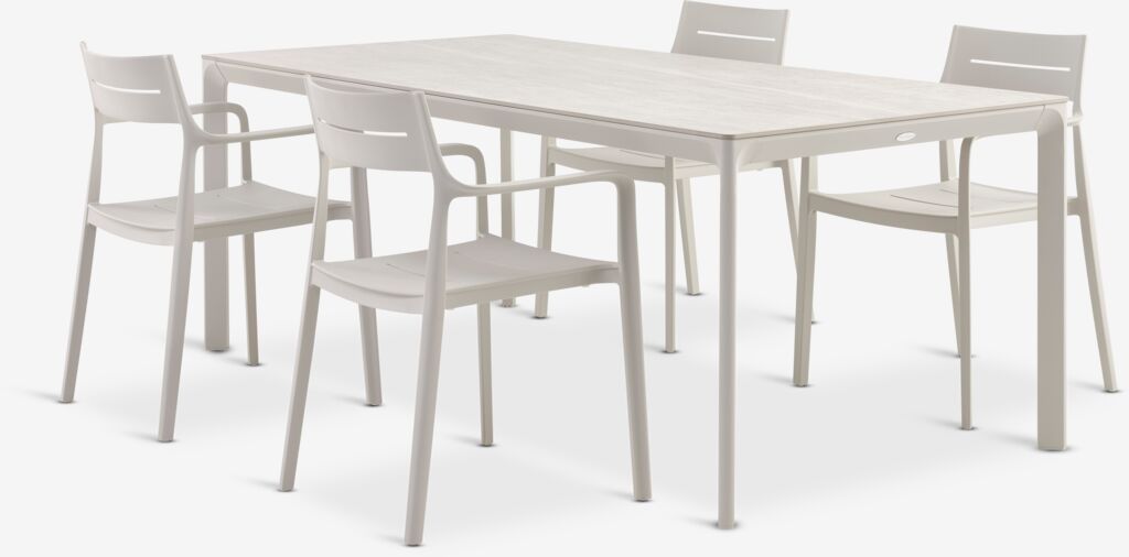 KUMLA D200 stol + 4 INGSTRUP stolice bež