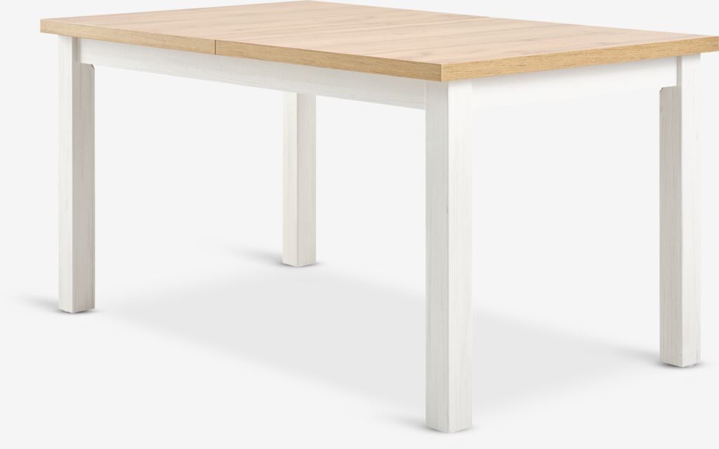 Blagovaonski stol MARKSKEL 90x150/193 bijela/div. nat. hrast