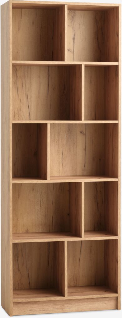 Polica za knjige MOSBJERG 10 polica divlji natur hrast boja