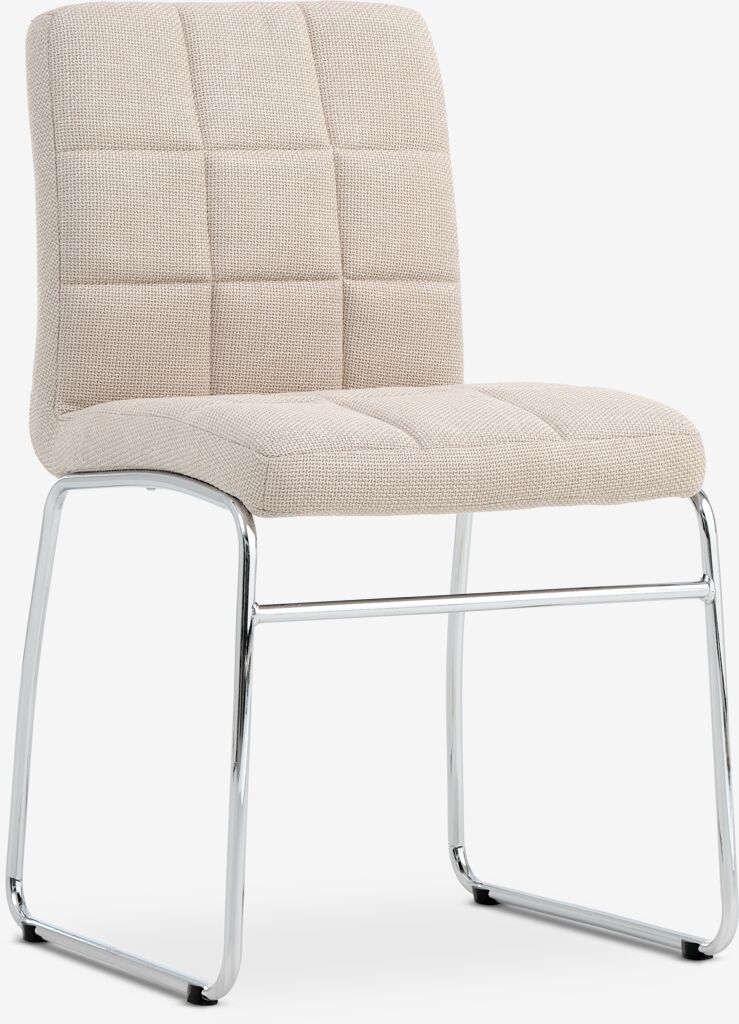 Blagovaonska stolica HAMMEL bež tkanina/krom