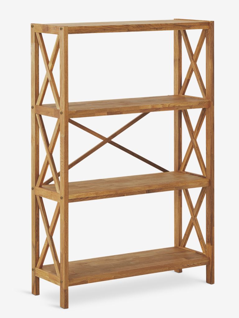 Polični element JANNERUP široki 4 police natur hrast