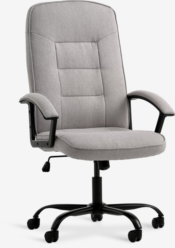 Uredska stolica SKODSBORG siva tkanina/crna