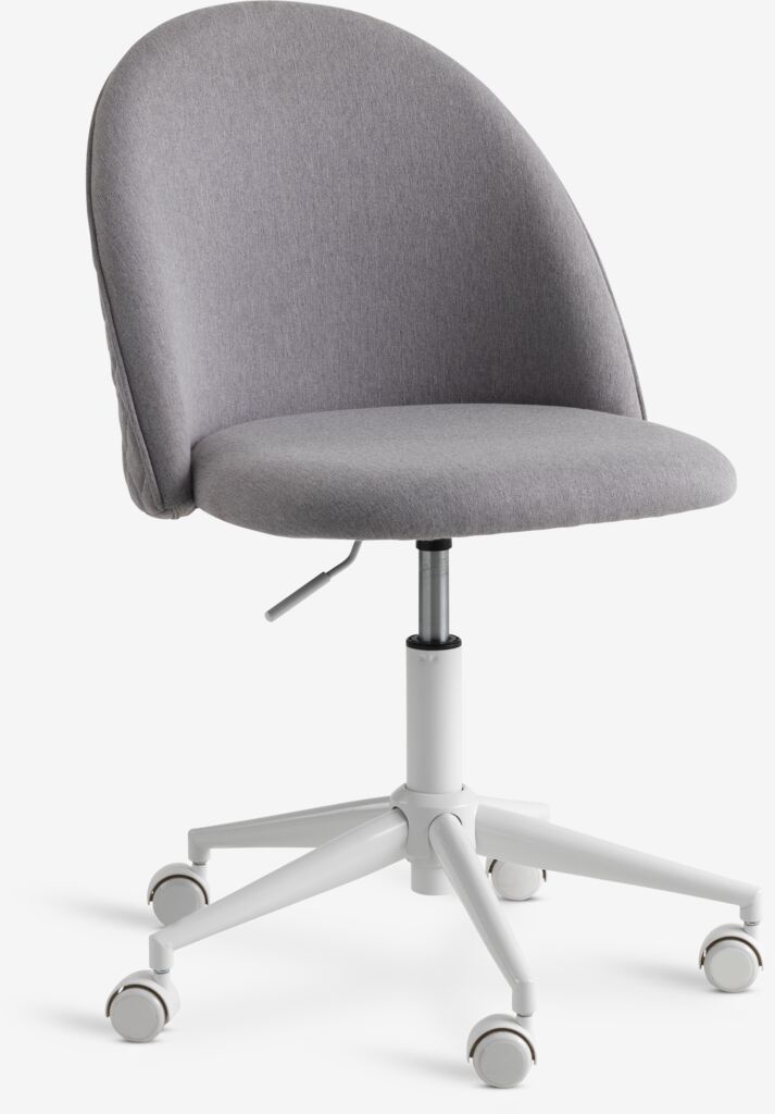 Radna stolica KOKKEDAL siva tkanina/bijela