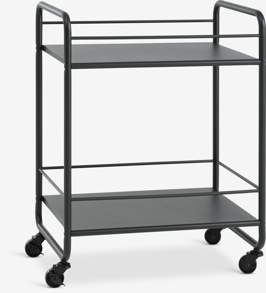 Polica s kotačima NARUP 2 police crna