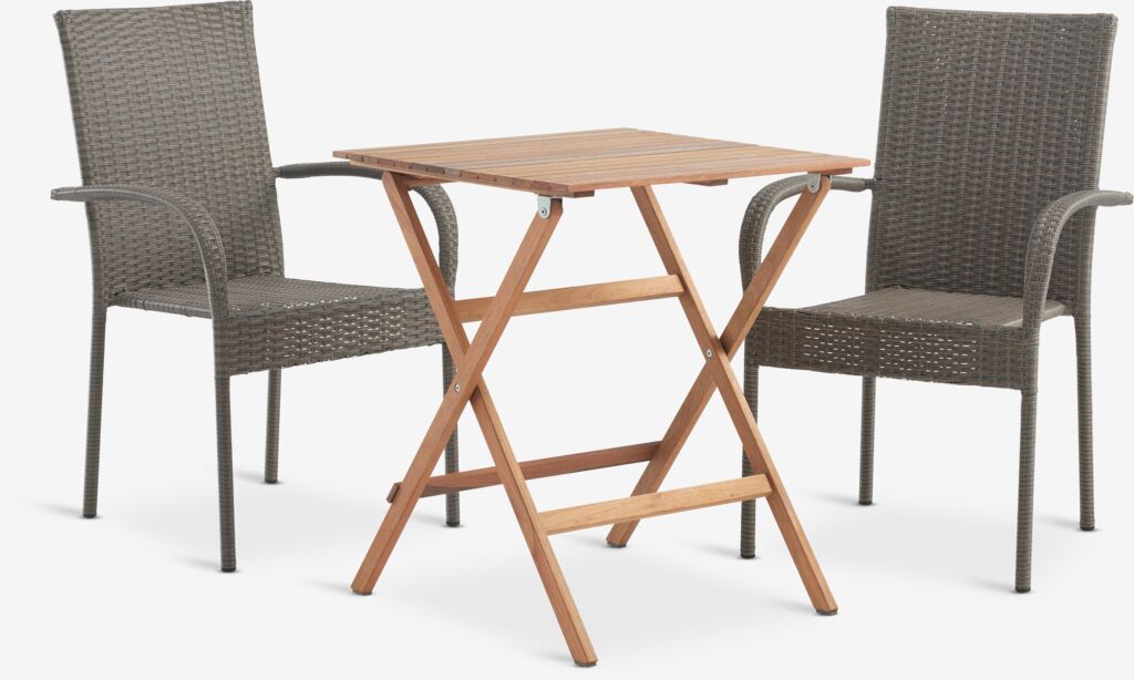 VRAADAL D62 stol tvrdo drvo + 2 GUDHJEM stolice natur