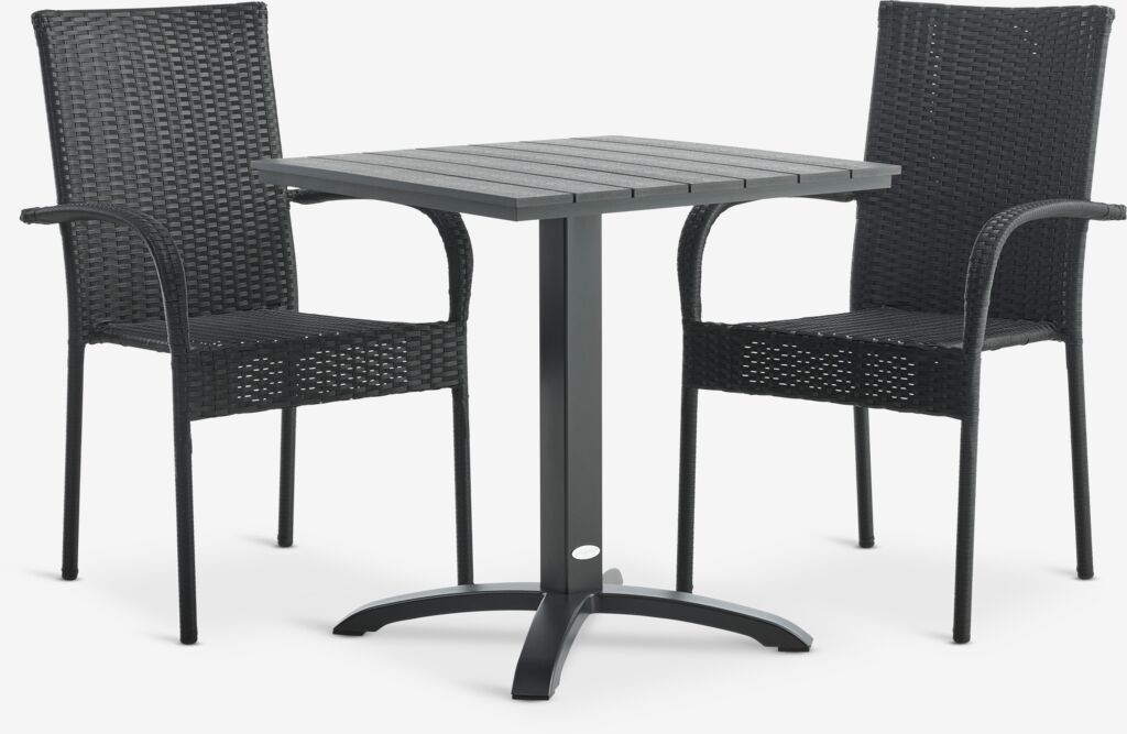 HOBRO D70 stol + 2 GUDHJEM stolice crna