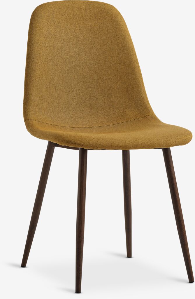 Blagovaonska stolica JONSTRUP curry tkanina/tamni hrast boja