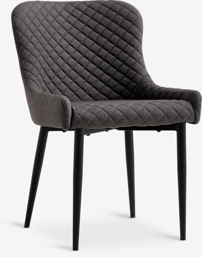 Blagovaonska stolica PEBRINGE siva/crna