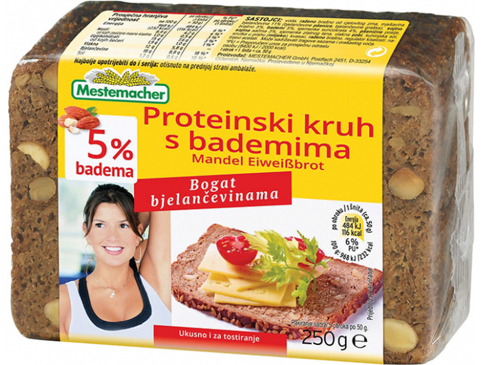 Mestemacher Proteinski kruh s bademima 250 g