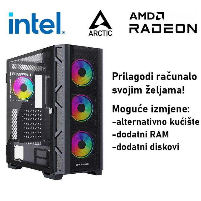 Računalo ADM Gaming High Range G279 Intel i5-14600KF, 16GB DDR5, 1TB SSD NVMe, RX9070XT, No OS