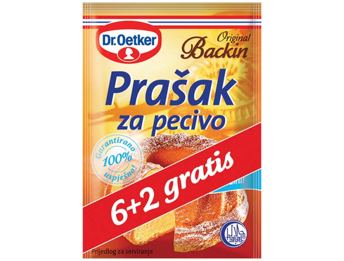 Dr Oetker prašak za pecivo 1 pak 8x12 g 6+2 GRATIS