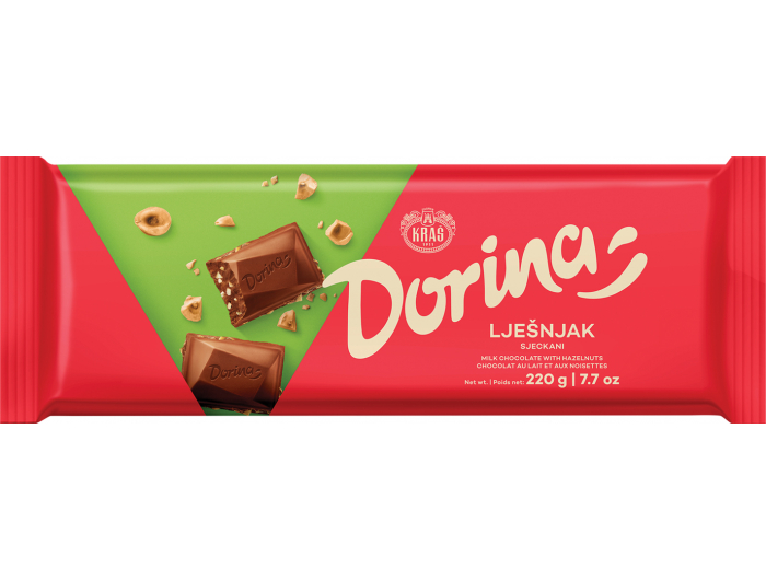 Kraš Dorina Čokolada Lješnjak sjeckani 220 g