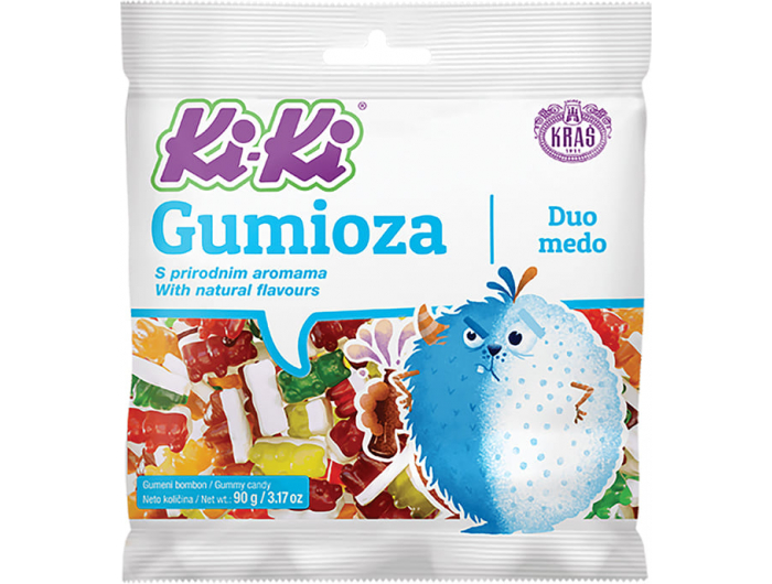 Kiki Gumioza gumeni bomboni Duo medo 90 g