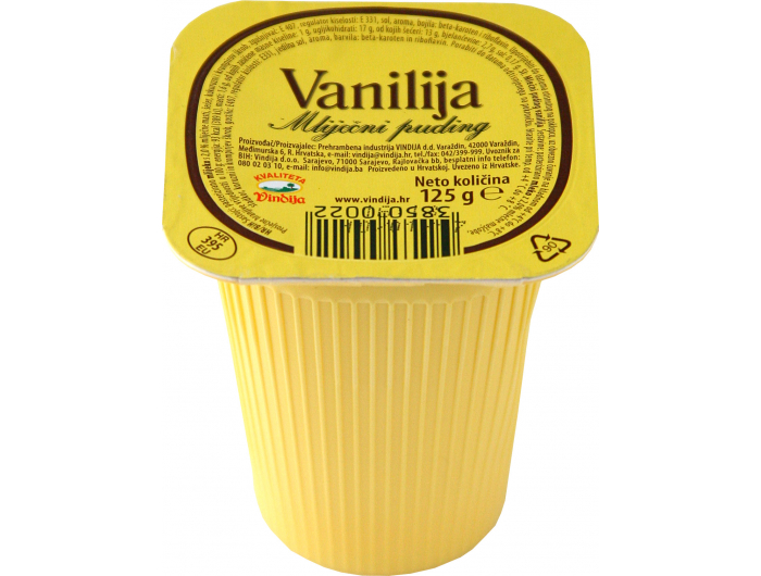 Vindija mliječni puding vanilija 125 g