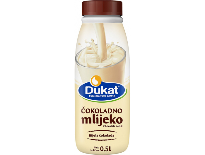 Dukat Čokoladno mlijeko Bijela čokolada 0,5 L